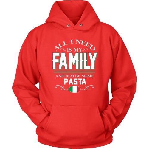 Italian T Shirt - All I need is my family and some Pasta-T-shirt-Teelime | shirts-hoodies-mugs