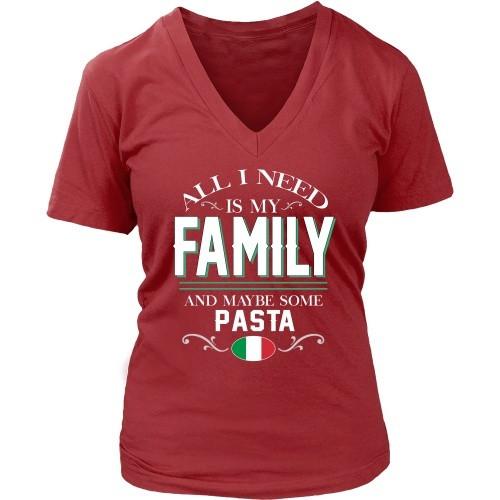 Italian T Shirt - All I need is my family and some Pasta-T-shirt-Teelime | shirts-hoodies-mugs