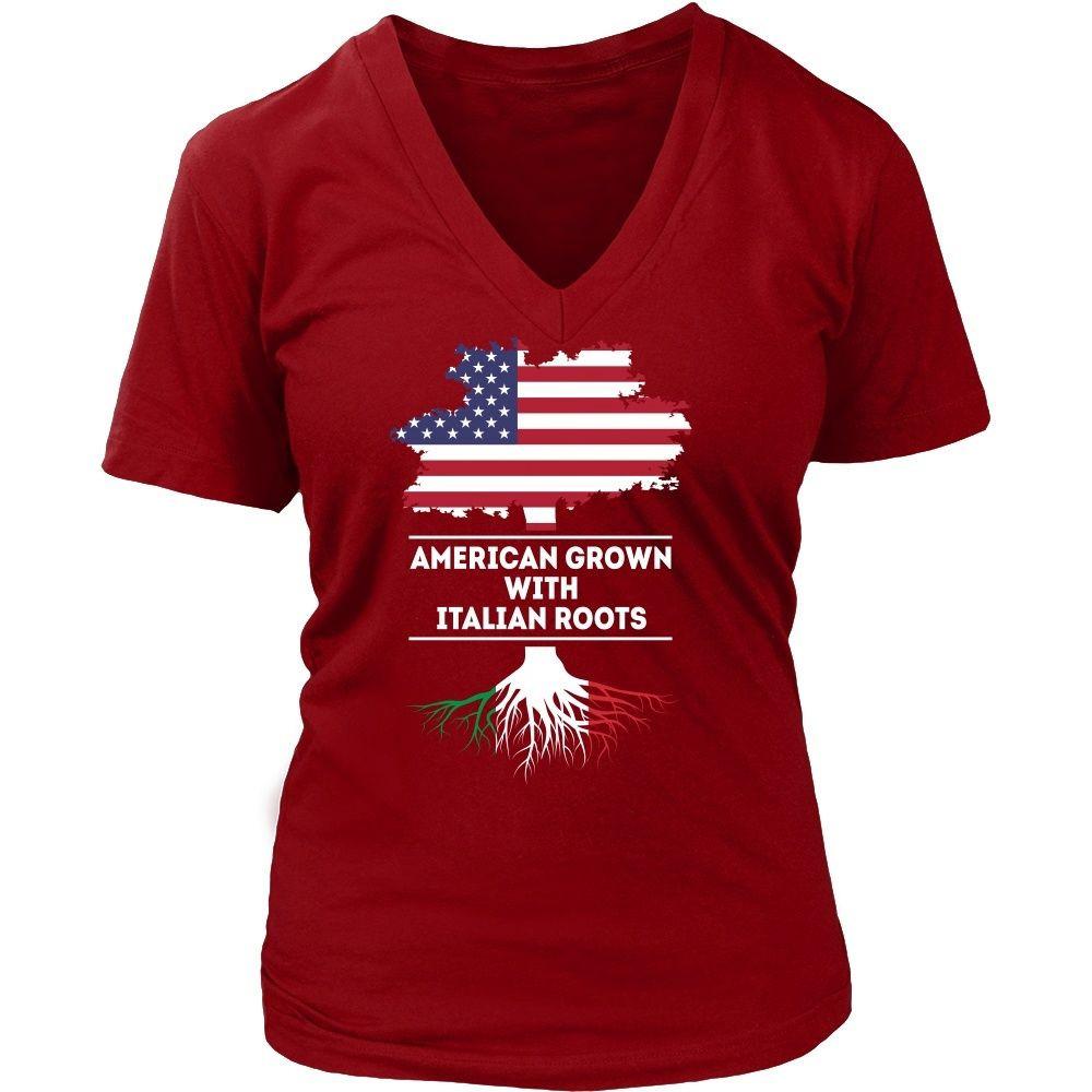 Italian T Shirt - American grown with Italian roots [ver2]-T-shirt-Teelime | shirts-hoodies-mugs