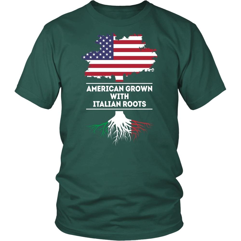 Italian T Shirt - American grown with Italian roots [ver2]-T-shirt-Teelime | shirts-hoodies-mugs