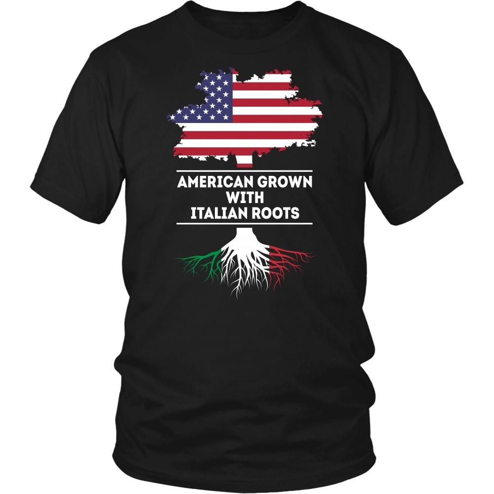 Italian T Shirt - American grown with Italian roots [ver2]-T-shirt-Teelime | shirts-hoodies-mugs
