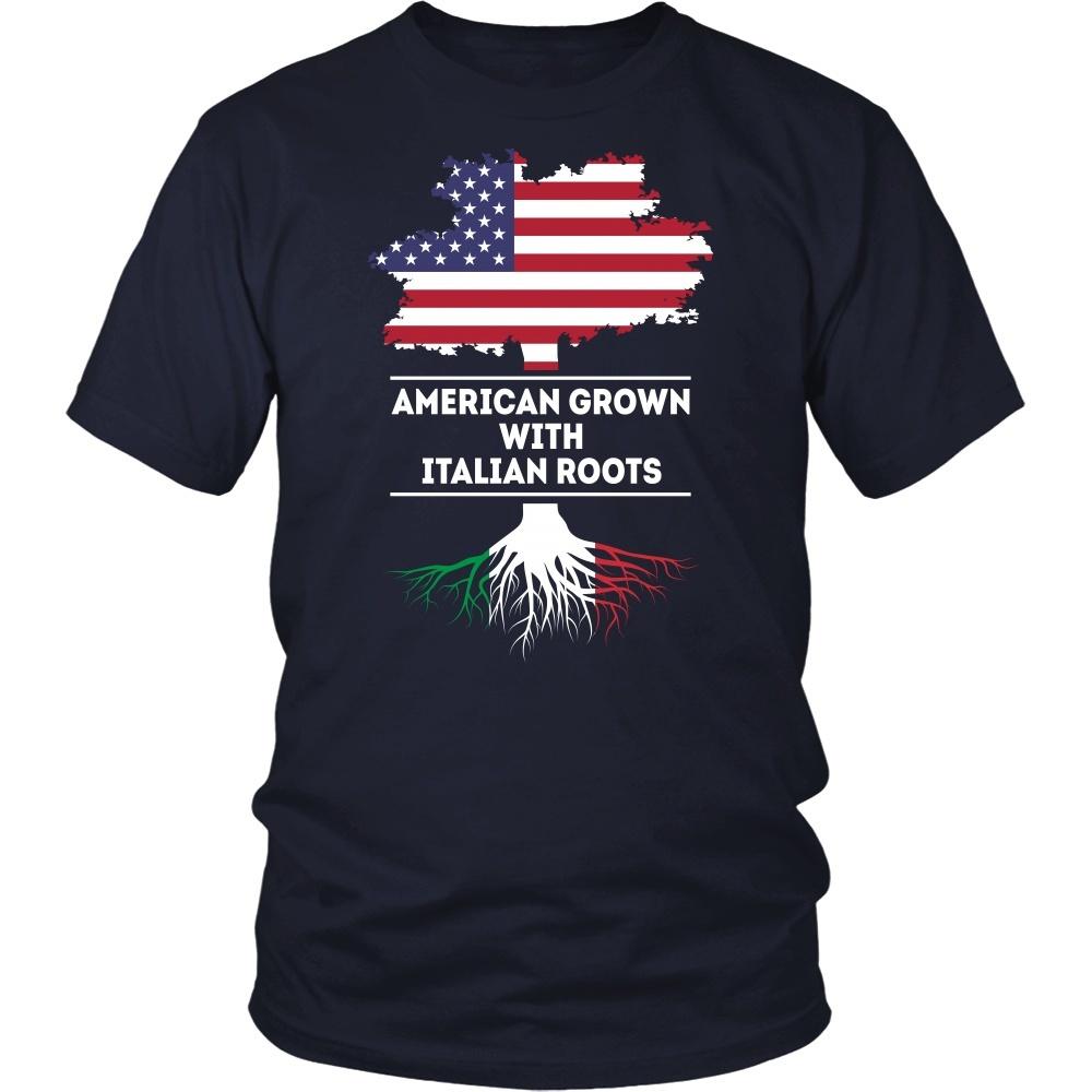Italian T Shirt - American grown with Italian roots [ver2]-T-shirt-Teelime | shirts-hoodies-mugs