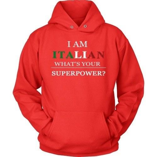 Italian T Shirt - I am Italian what's your superpower?-T-shirt-Teelime | shirts-hoodies-mugs
