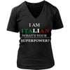 Italian T Shirt - I am Italian what's your superpower?-T-shirt-Teelime | shirts-hoodies-mugs
