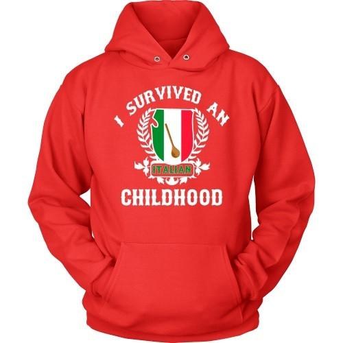 Italian T Shirt - I survived an Italian childhood-T-shirt-Teelime | shirts-hoodies-mugs