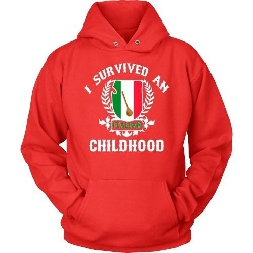 Italian T Shirt - I survived an Italian childhood-T-shirt-Teelime | shirts-hoodies-mugs