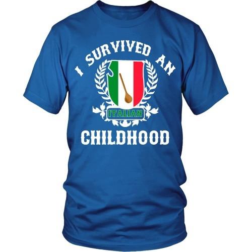 Italian T Shirt - I survived an Italian childhood-T-shirt-Teelime | shirts-hoodies-mugs