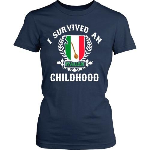 Italian T Shirt - I survived an Italian childhood-T-shirt-Teelime | shirts-hoodies-mugs