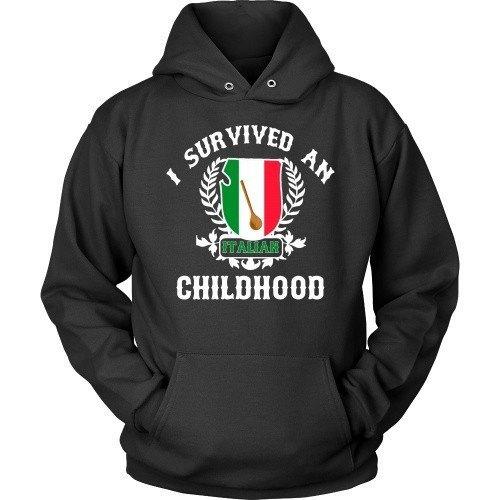 Italian T Shirt - I survived an Italian childhood-T-shirt-Teelime | shirts-hoodies-mugs