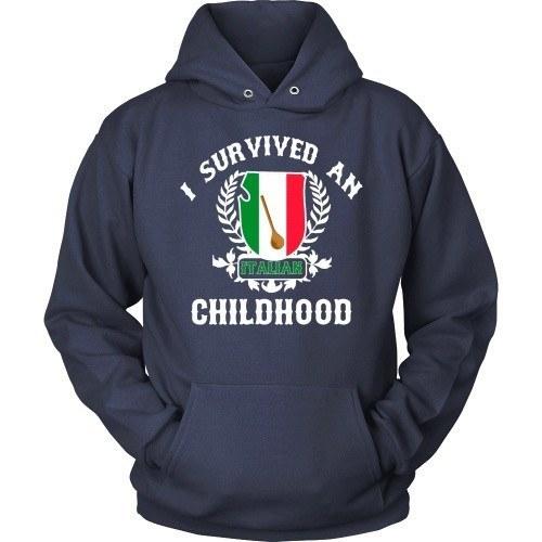 Italian T Shirt - I survived an Italian childhood-T-shirt-Teelime | shirts-hoodies-mugs