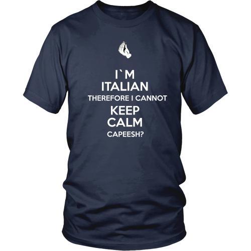 Italian T Shirt - I'm Italian I can't keep calm-T-shirt-Teelime | shirts-hoodies-mugs