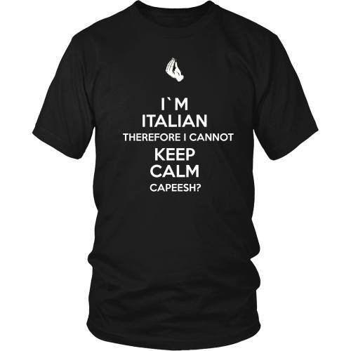 Italian T Shirt - I'm Italian I can't keep calm-T-shirt-Teelime | shirts-hoodies-mugs