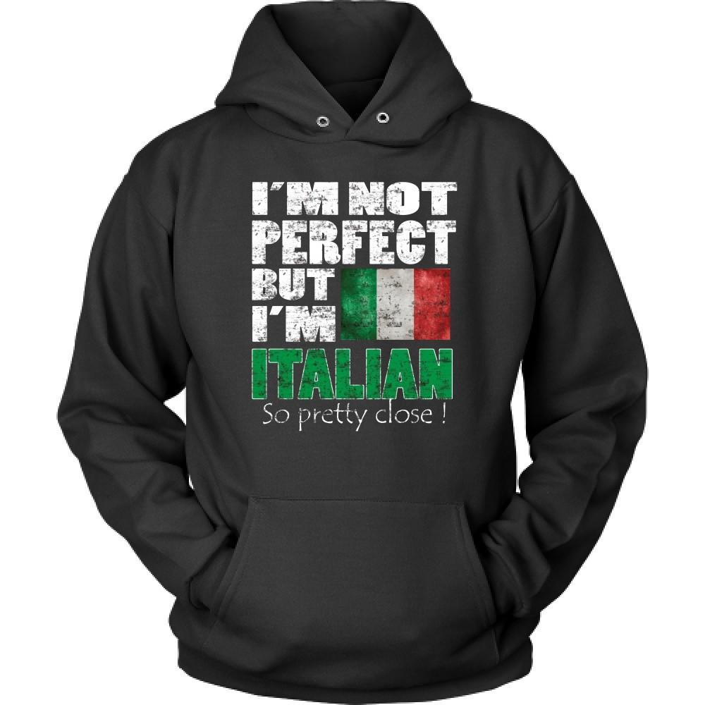 Italian T Shirt - I'm not perfect but I'm Italian. So pretty close!-T-shirt-Teelime | shirts-hoodies-mugs