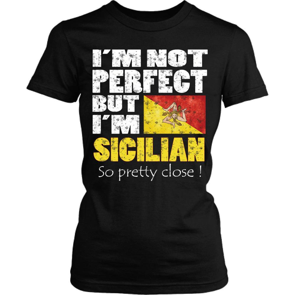 Italian T Shirt - I'm not perfect but I'm Sicilian. So pretty close-T-shirt-Teelime | shirts-hoodies-mugs