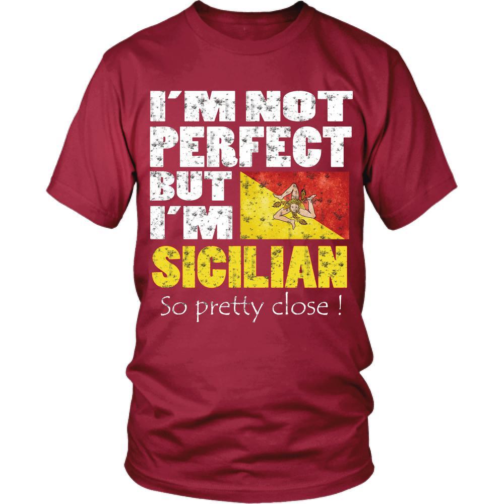 Italian T Shirt - I'm not perfect but I'm Sicilian. So pretty close-T-shirt-Teelime | shirts-hoodies-mugs