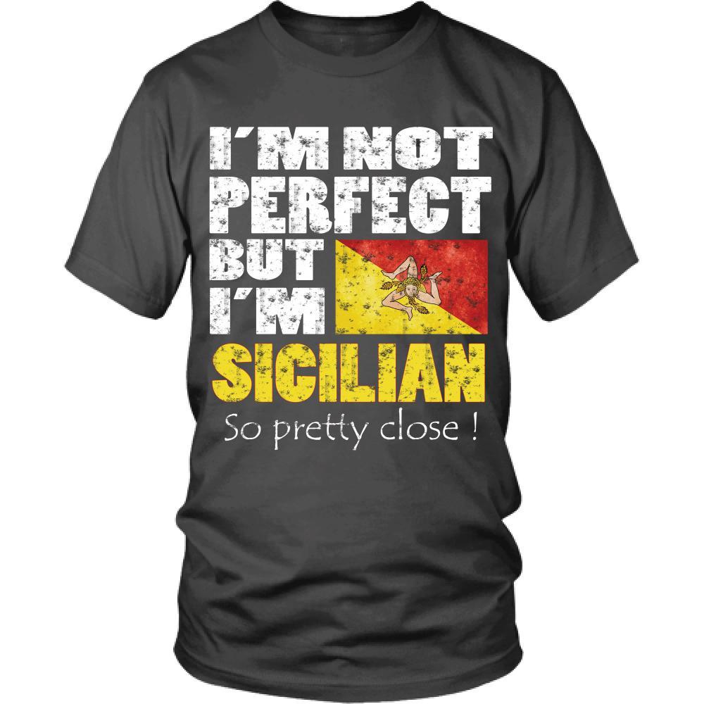Italian T Shirt - I'm not perfect but I'm Sicilian. So pretty close-T-shirt-Teelime | shirts-hoodies-mugs