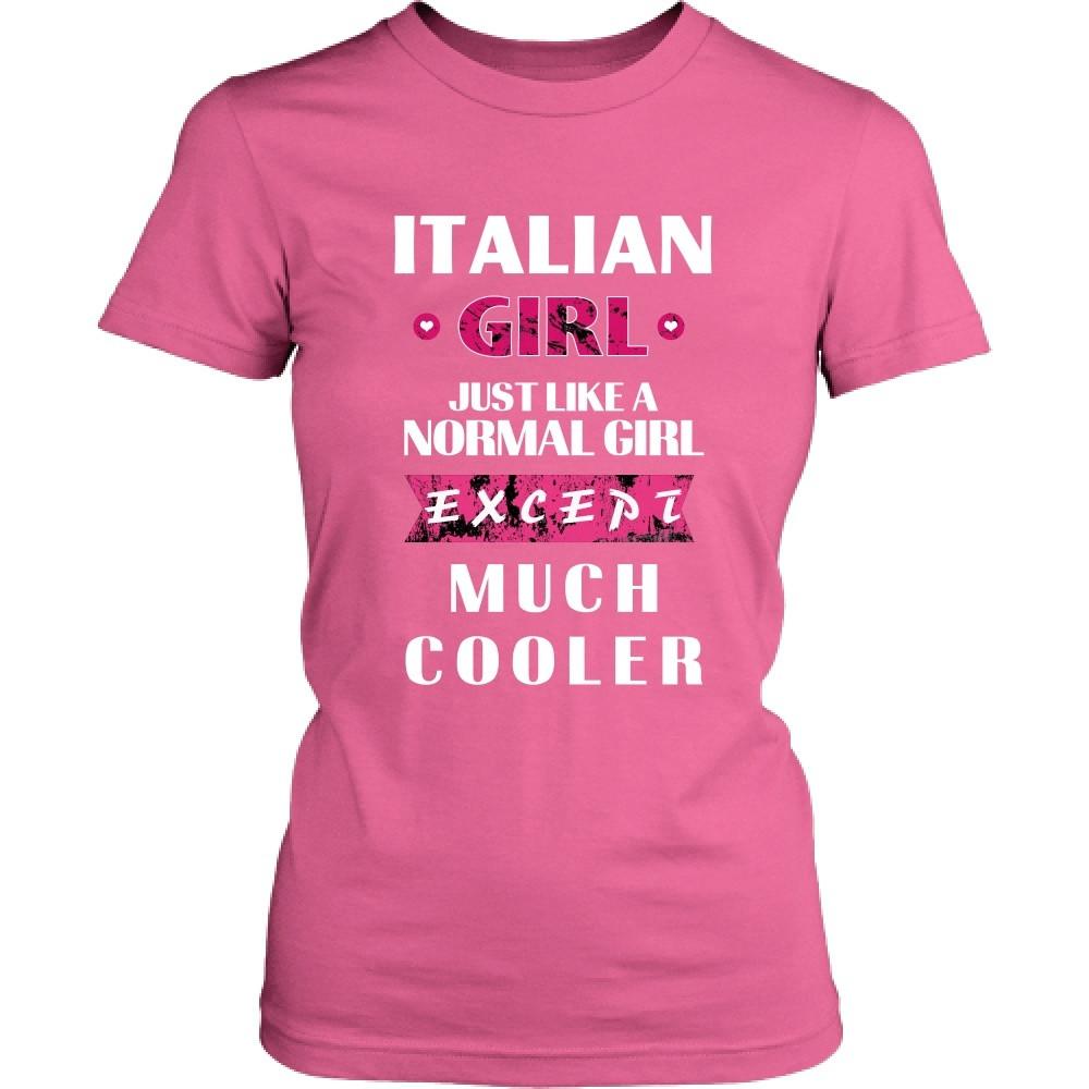 Italian T Shirt - Italian girl much cooler-T-shirt-Teelime | shirts-hoodies-mugs