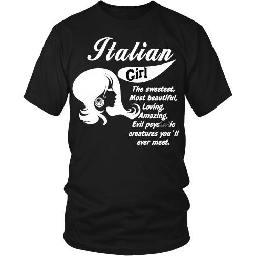 Italian T Shirt - Italian Girl-T-shirt-Teelime | shirts-hoodies-mugs