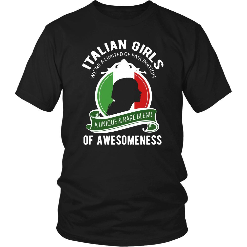 Italian T Shirt - Italian Girls We're a Limited of Fascination A Unique & Rare Blend of Awesomeness-T-shirt-Teelime | shirts-hoodies-mugs