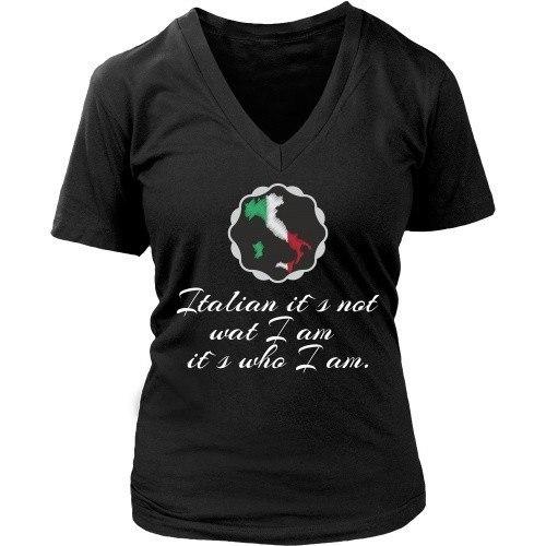 Italian T Shirt - Italian its not what I am its who I am-T-shirt-Teelime | shirts-hoodies-mugs