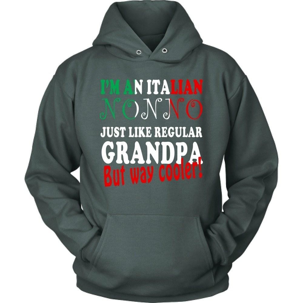Italian T Shirt - Italian nonno just like regular grandpa but way cooler!-T-shirt-Teelime | shirts-hoodies-mugs
