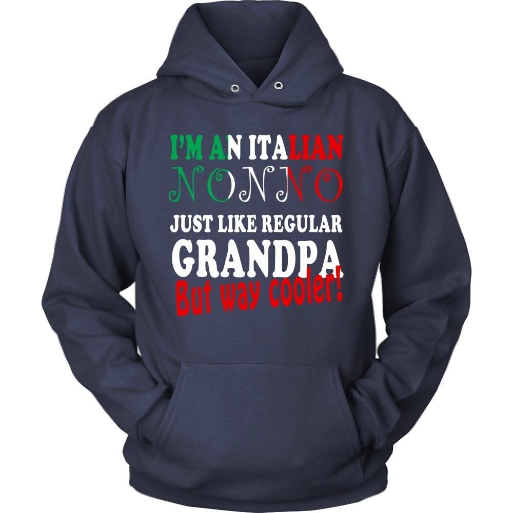 Italian T Shirt - Italian nonno just like regular grandpa but way cooler!-T-shirt-Teelime | shirts-hoodies-mugs