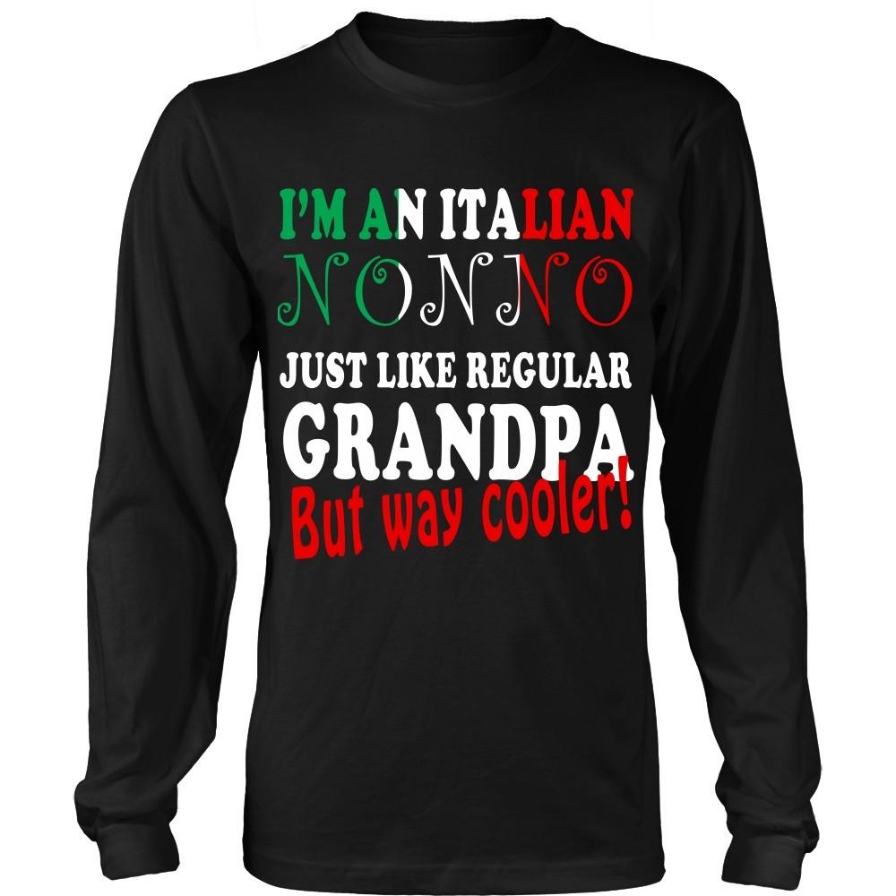 Italian T Shirt - Italian nonno just like regular grandpa but way cooler!-T-shirt-Teelime | shirts-hoodies-mugs