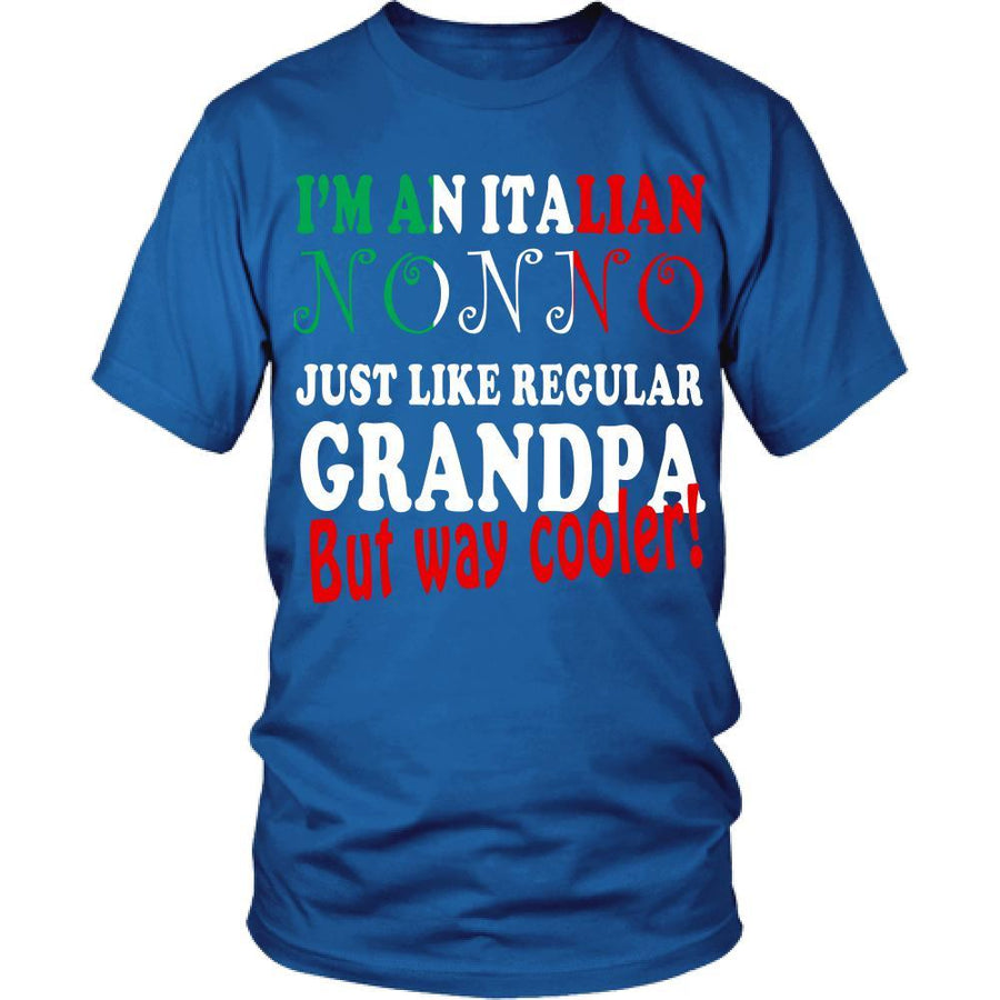 Italian T Shirt - Italian nonno just like regular grandpa but way cooler!-T-shirt-Teelime | shirts-hoodies-mugs