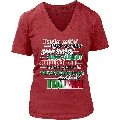 Italian T Shirt - Italians Super outgoin' Cheek kissin'-T-shirt-Teelime | shirts-hoodies-mugs