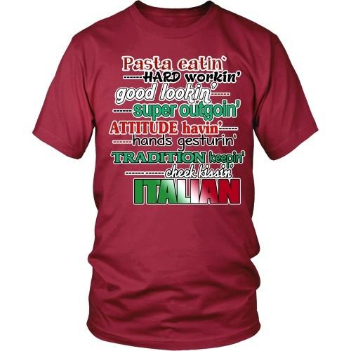 Italian T Shirt - Italians Super outgoin' Cheek kissin'-T-shirt-Teelime | shirts-hoodies-mugs