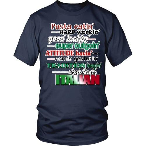 Italian T Shirt - Italians Super outgoin' Cheek kissin'-T-shirt-Teelime | shirts-hoodies-mugs