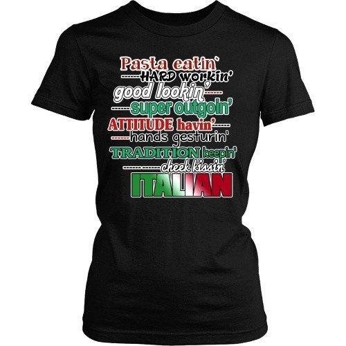 Italian T Shirt - Italians Super outgoin' Cheek kissin'-T-shirt-Teelime | shirts-hoodies-mugs
