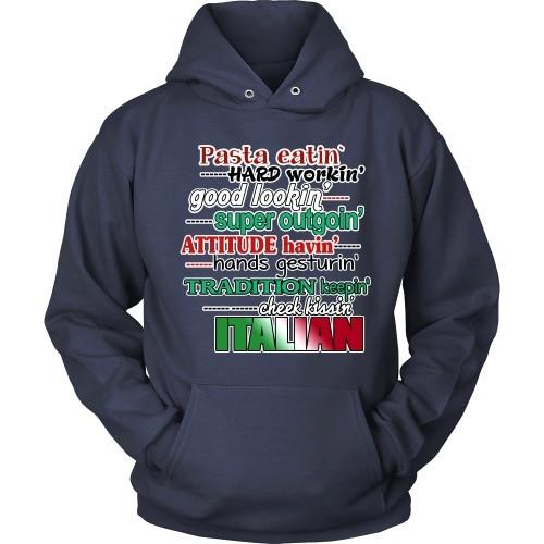 Italian T Shirt - Italians Super outgoin' Cheek kissin'-T-shirt-Teelime | shirts-hoodies-mugs