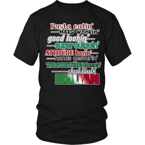 Italian T Shirt - Italians Super outgoin' Cheek kissin'-T-shirt-Teelime | shirts-hoodies-mugs