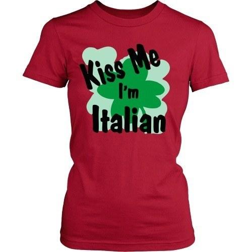 Italian T Shirt - Kiss me I'm Italian-T-shirt-Teelime | shirts-hoodies-mugs
