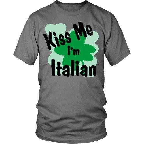 Italian T Shirt - Kiss me I'm Italian-T-shirt-Teelime | shirts-hoodies-mugs
