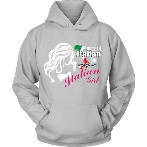 Italian T Shirt - Once an Italian girl always an Italian Girl-T-shirt-Teelime | shirts-hoodies-mugs