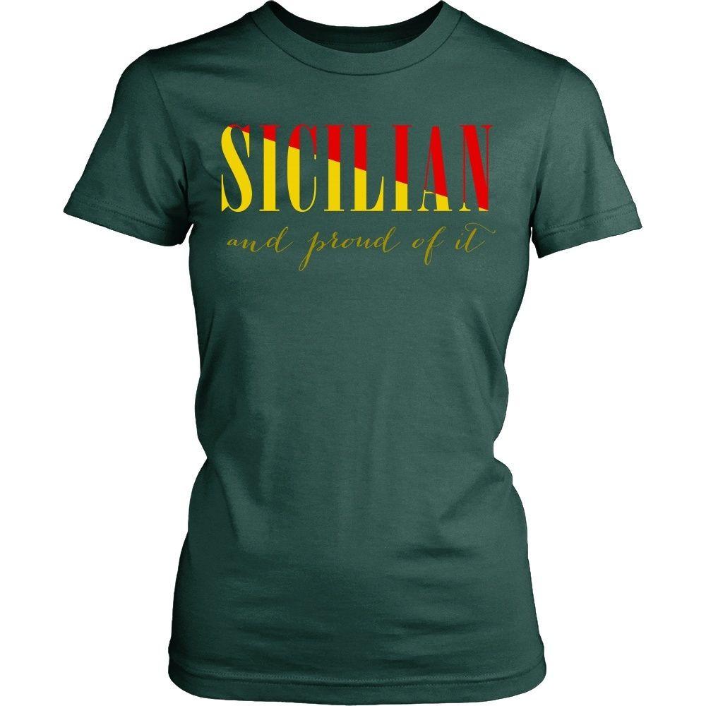 Italian T Shirt - Sicilian and proud of it-T-shirt-Teelime | shirts-hoodies-mugs