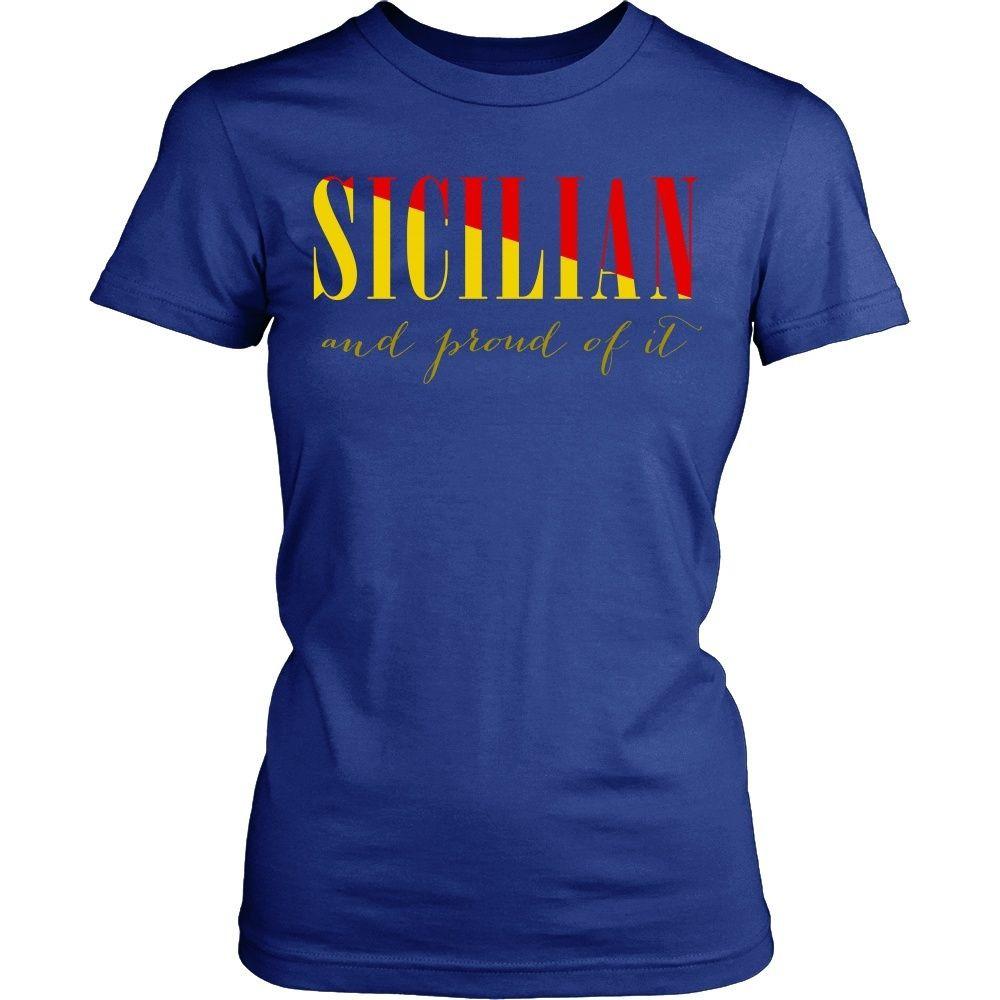 Italian T Shirt - Sicilian and proud of it-T-shirt-Teelime | shirts-hoodies-mugs