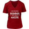 Italian T-shirt - Una Buona Mamma Vale Cento Maestre-T-shirt-Teelime | shirts-hoodies-mugs