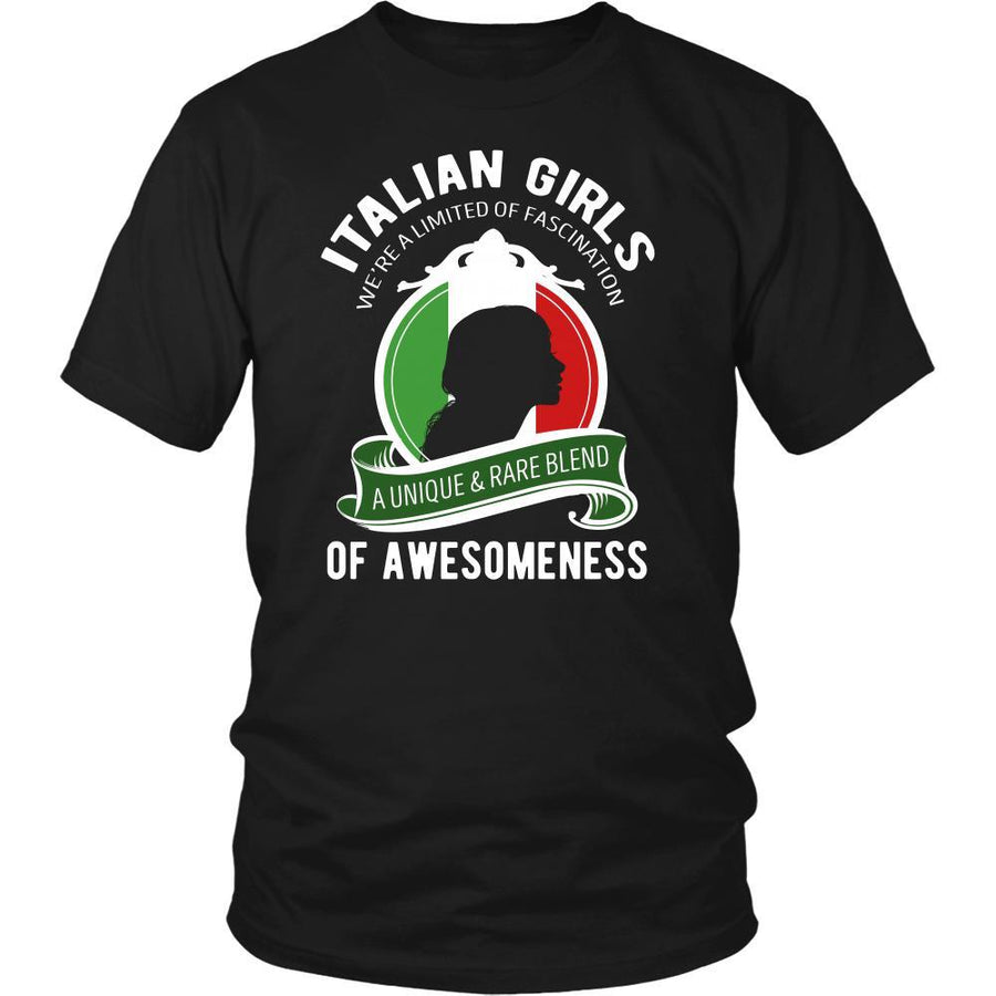 Italian t Shirts - Italians Girls a Rare blend of Awesomness-T-shirt-Teelime | shirts-hoodies-mugs