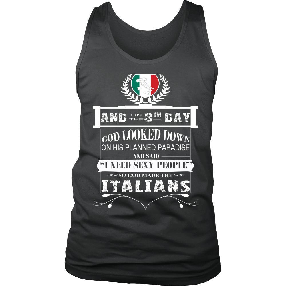 Italians Tank Top - And on the 8th day God created Italians-T-shirt-Teelime | shirts-hoodies-mugs