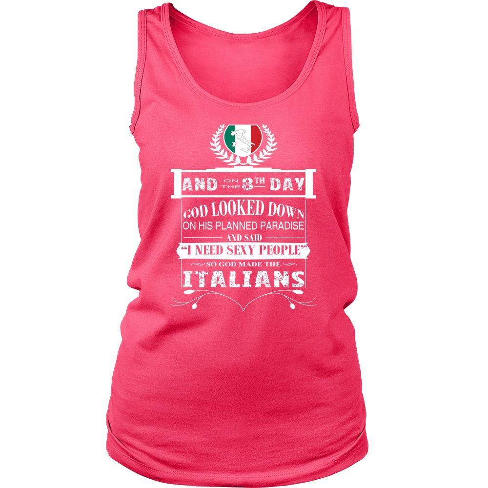 Italians Tank Top - And on the 8th day God created Italians-T-shirt-Teelime | shirts-hoodies-mugs