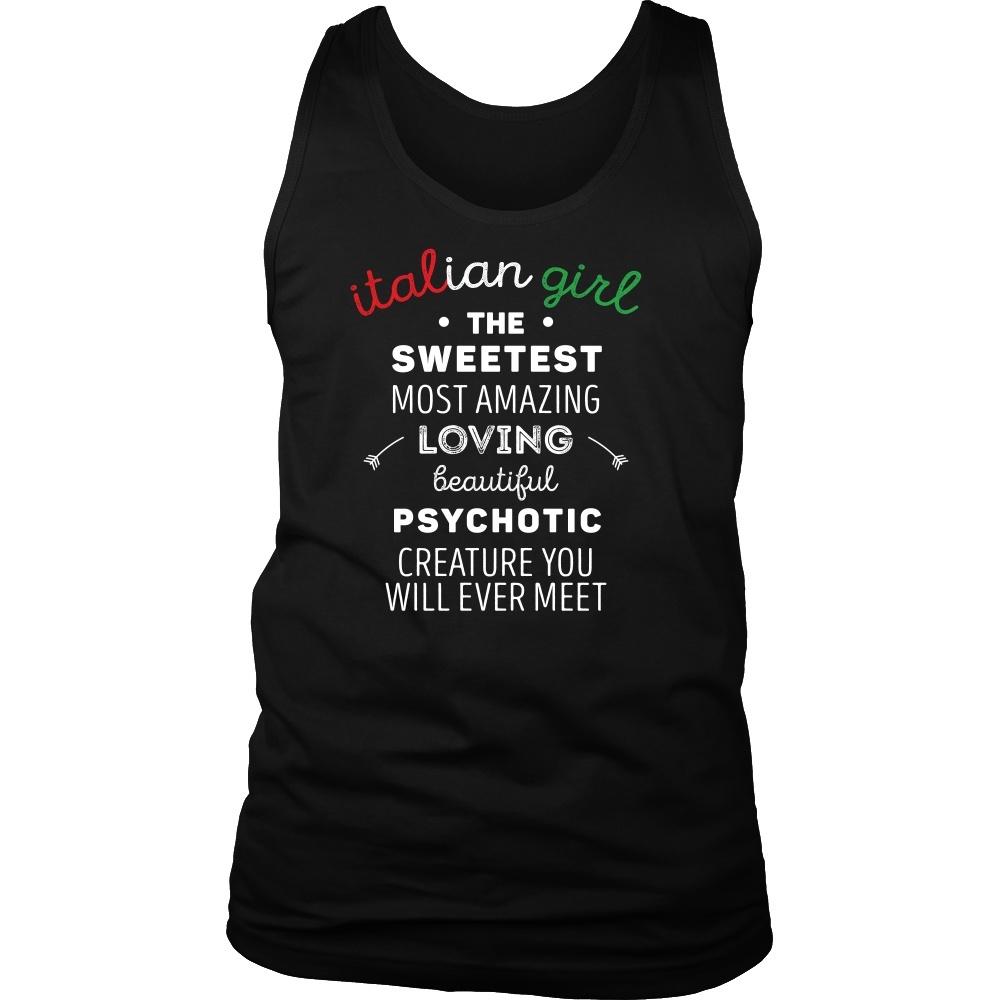 Italians Tank Top - Italian Girl The sweetest psychotic creature-T-shirt-Teelime | shirts-hoodies-mugs