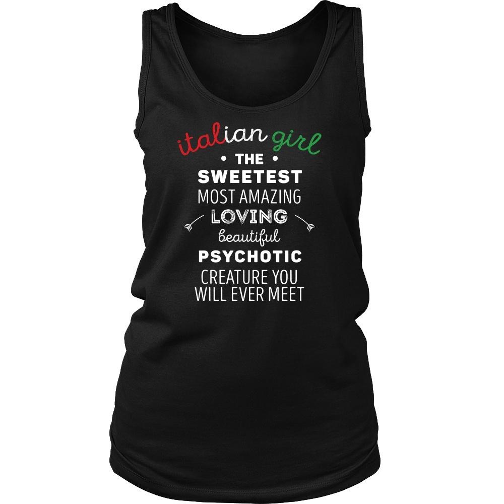 Italians Tank Top - Italian Girl The sweetest psychotic creature-T-shirt-Teelime | shirts-hoodies-mugs
