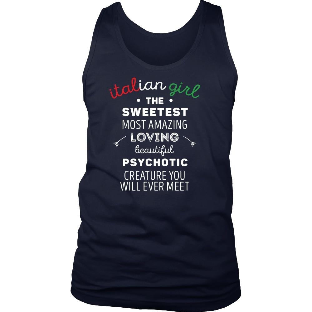 Italians Tank Top - Italian Girl The sweetest psychotic creature-T-shirt-Teelime | shirts-hoodies-mugs