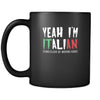 Italians Yeah I'm Italian stay clear of moving hands 11oz Black Mug-Drinkware-Teelime | shirts-hoodies-mugs