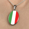 Italy Love - Proud Italian - Luxury Necklace Oval Pendant-Jewelry-Teelime | shirts-hoodies-mugs
