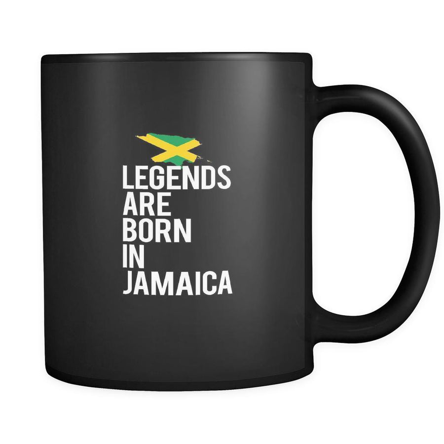 Jamaica Legends are born in Jamaica 11oz Black Mug-Drinkware-Teelime | shirts-hoodies-mugs