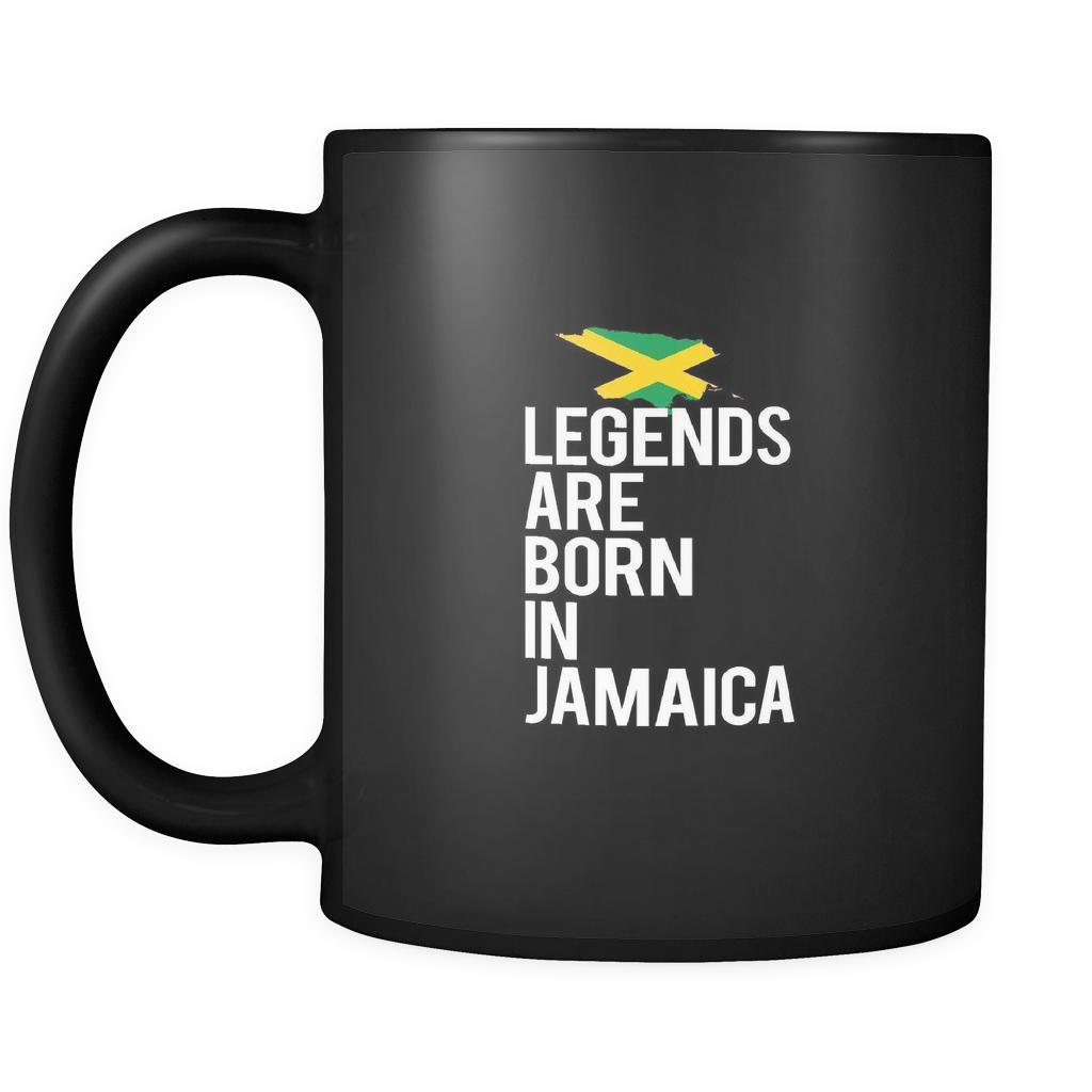Jamaica Legends are born in Jamaica 11oz Black Mug-Drinkware-Teelime | shirts-hoodies-mugs